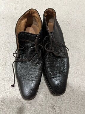 Men's Brown Leather Chukka Boots - Lace-Up Comfort